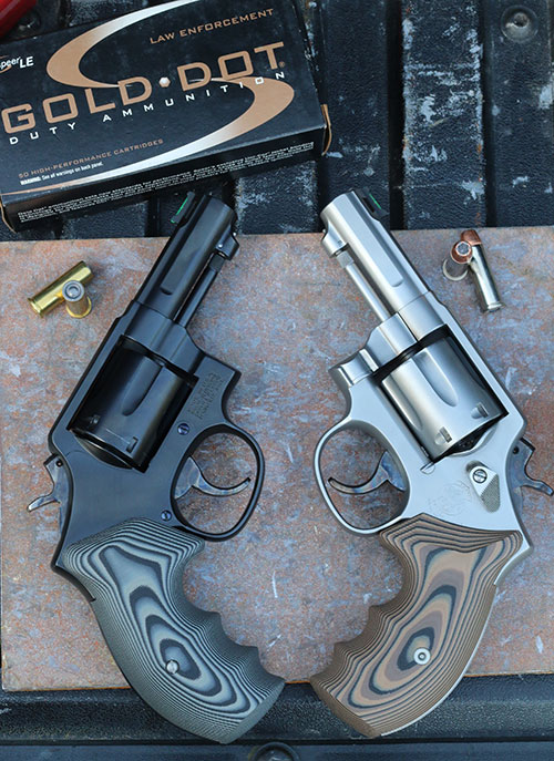 Dave Laubert of Defensive Creations created a matched pair of his vision of an ideal defensive carry revolver: two highly custom three-inch K-Frame .38s.