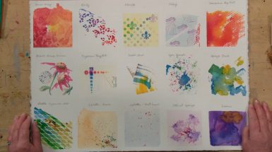 examples of different textures in watercolor