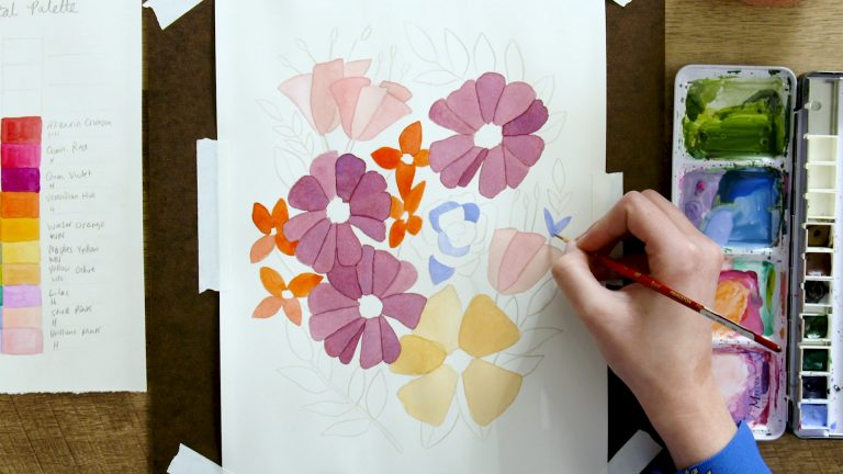 Floral Illustration: Painting Base Colorsproduct featured image thumbnail.