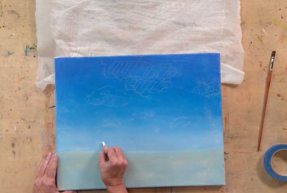 How to paint soft (instant) clouds by doing this, Acrylic Painting