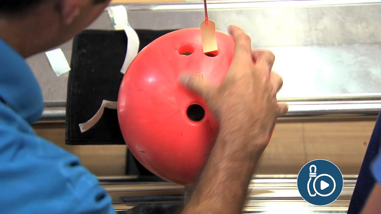 Adding Bowling Finger Tape to a Youth House Ball National Bowling Academy