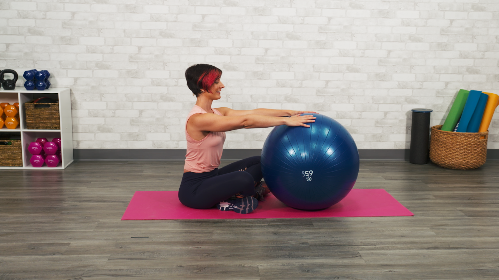 Upper Back Stretch with a Physioball