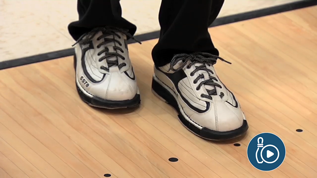 bowling shoes on bowling lane