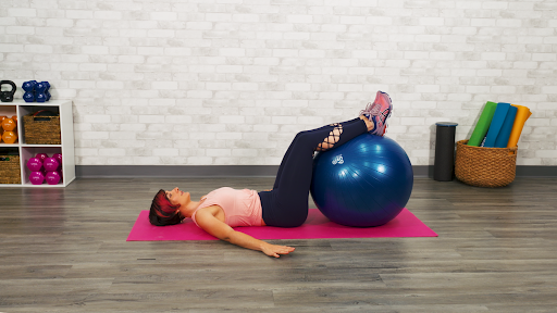 Lower Back Stretch with a Physioball