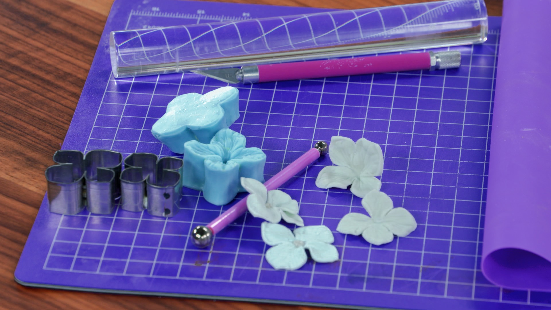 3 PC Set Hydrangea Flower Impression Fondant Cutters