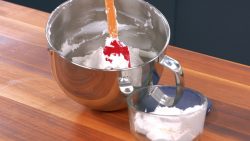 butter cream in a mixing bowl