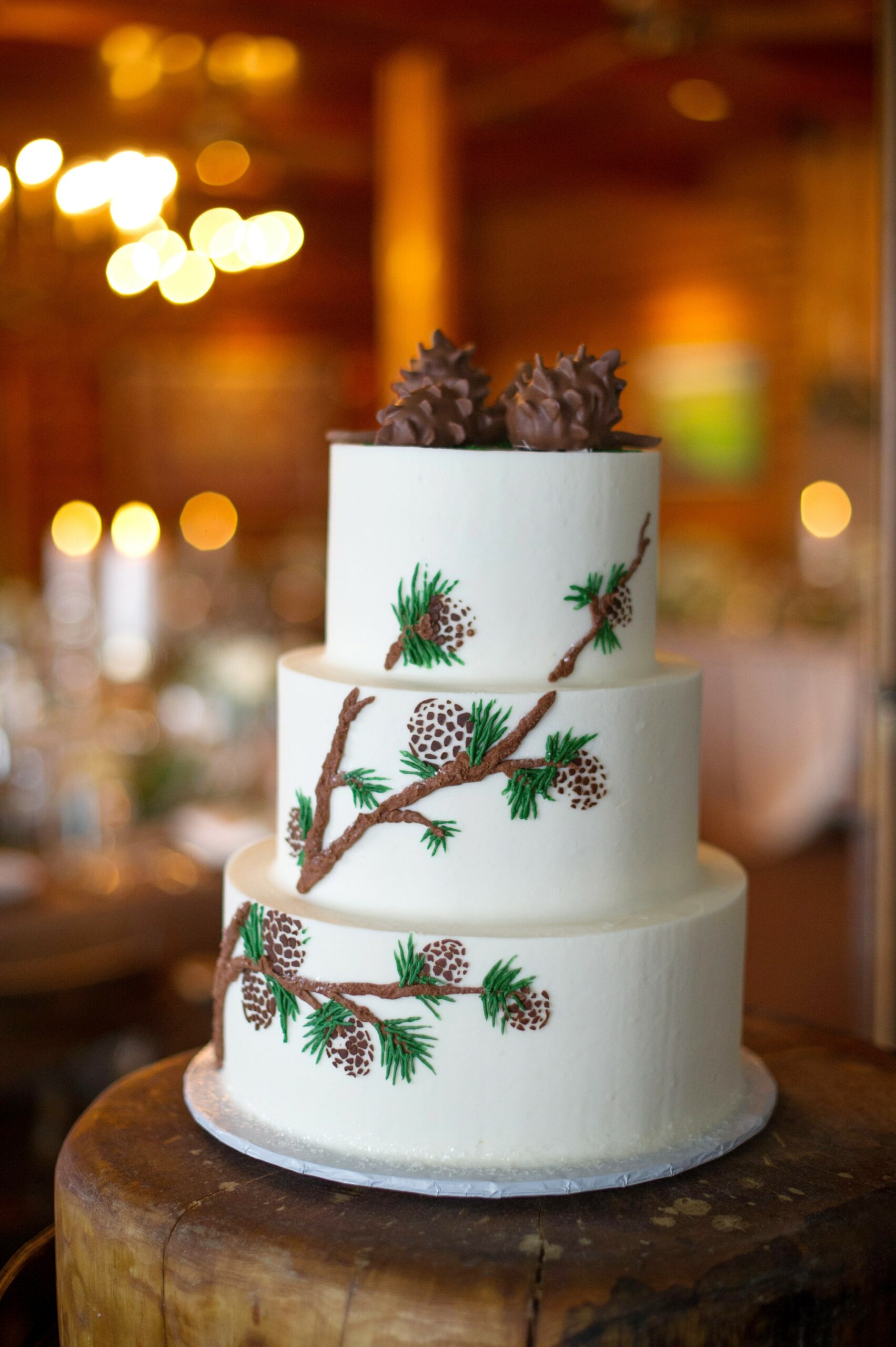 CCD GOLD Handmade Pinecone Stencil Creative Cake Design