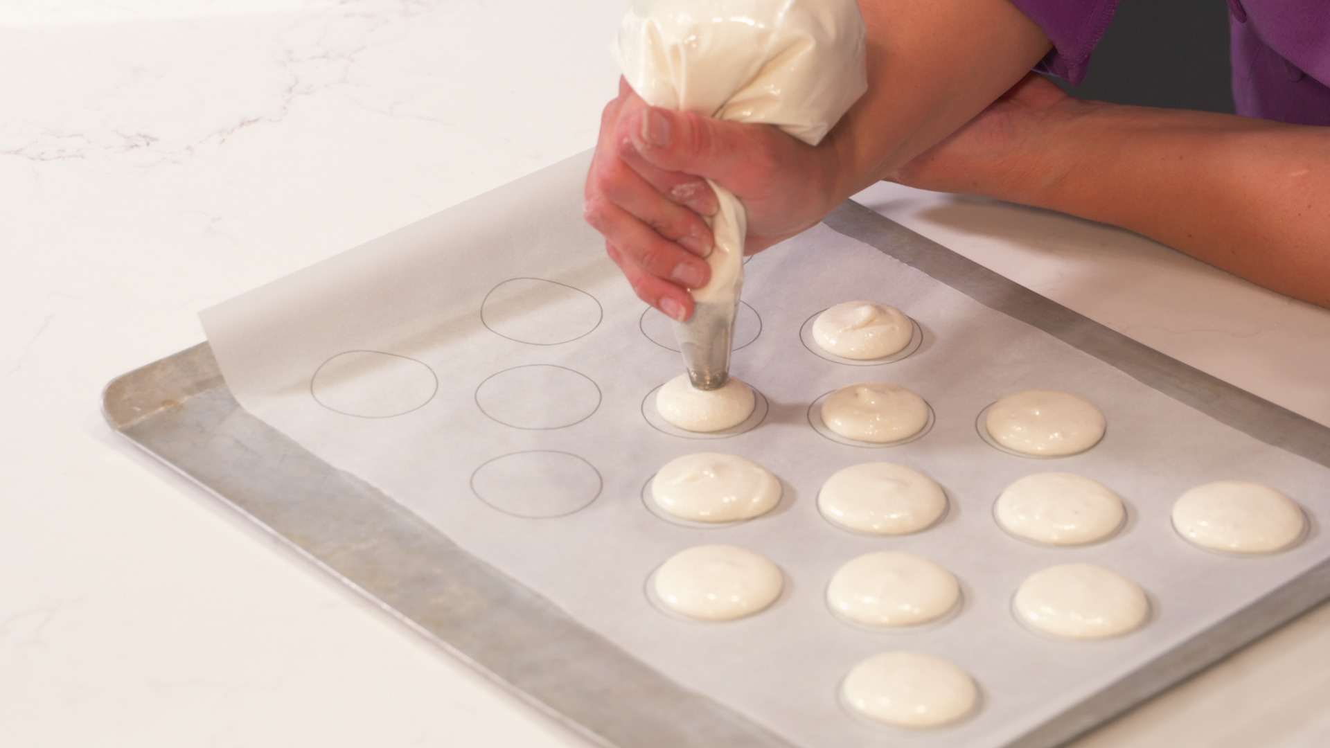 Piping Macarons