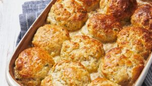 Creamy Chicken and Mushroom Cobbler