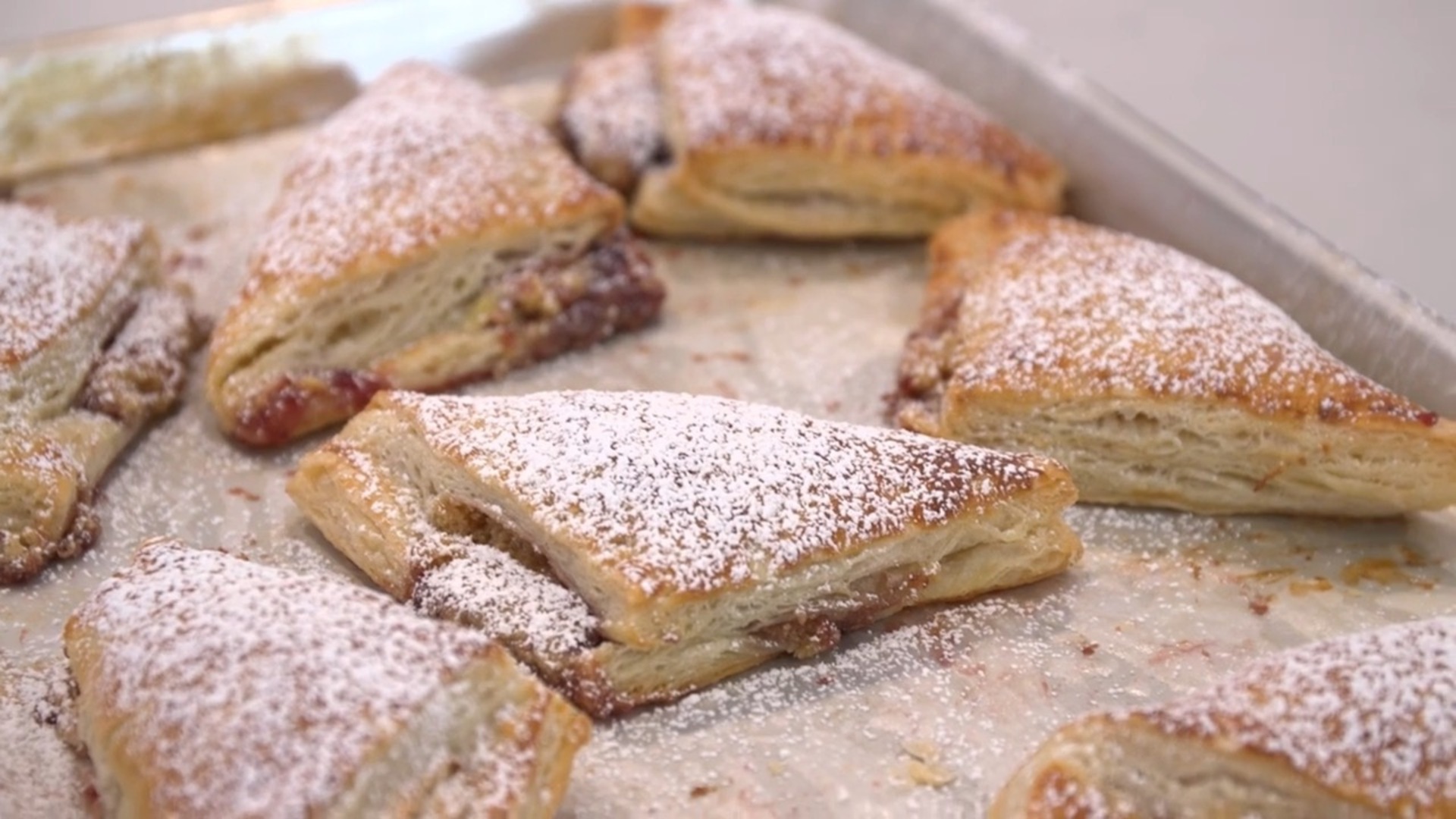 Toasted Almond & Raspberry Turnovers