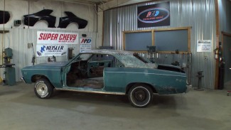 Assessing a Cleaned Car and Racking the Gutted Parts