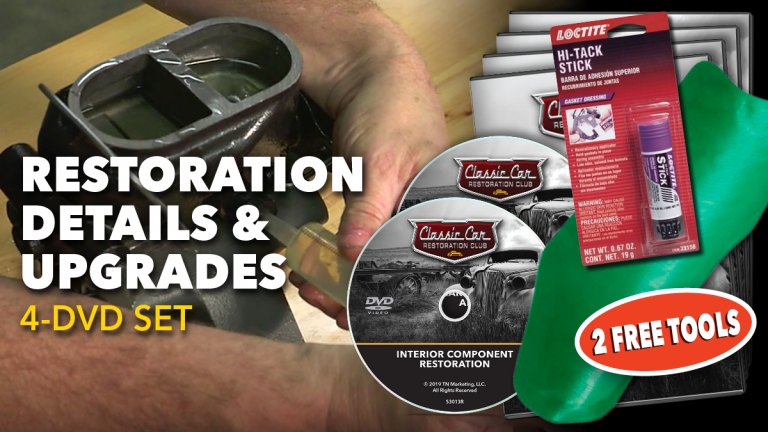 Restoration Details & Upgrades 4-DVD Set + FREE Form-A-Funnel & Loctite Stickproduct featured image thumbnail.