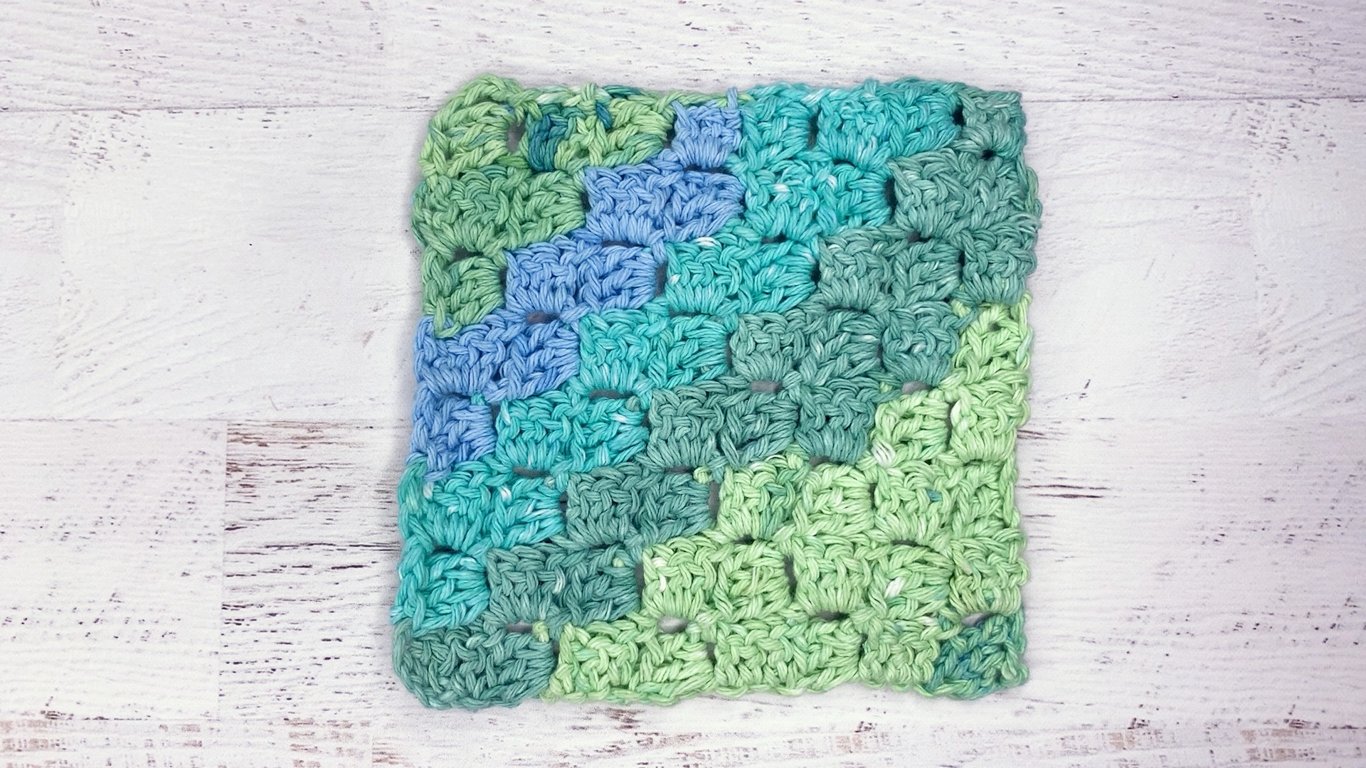Crocheted Corner-to-Corner Dishcloth