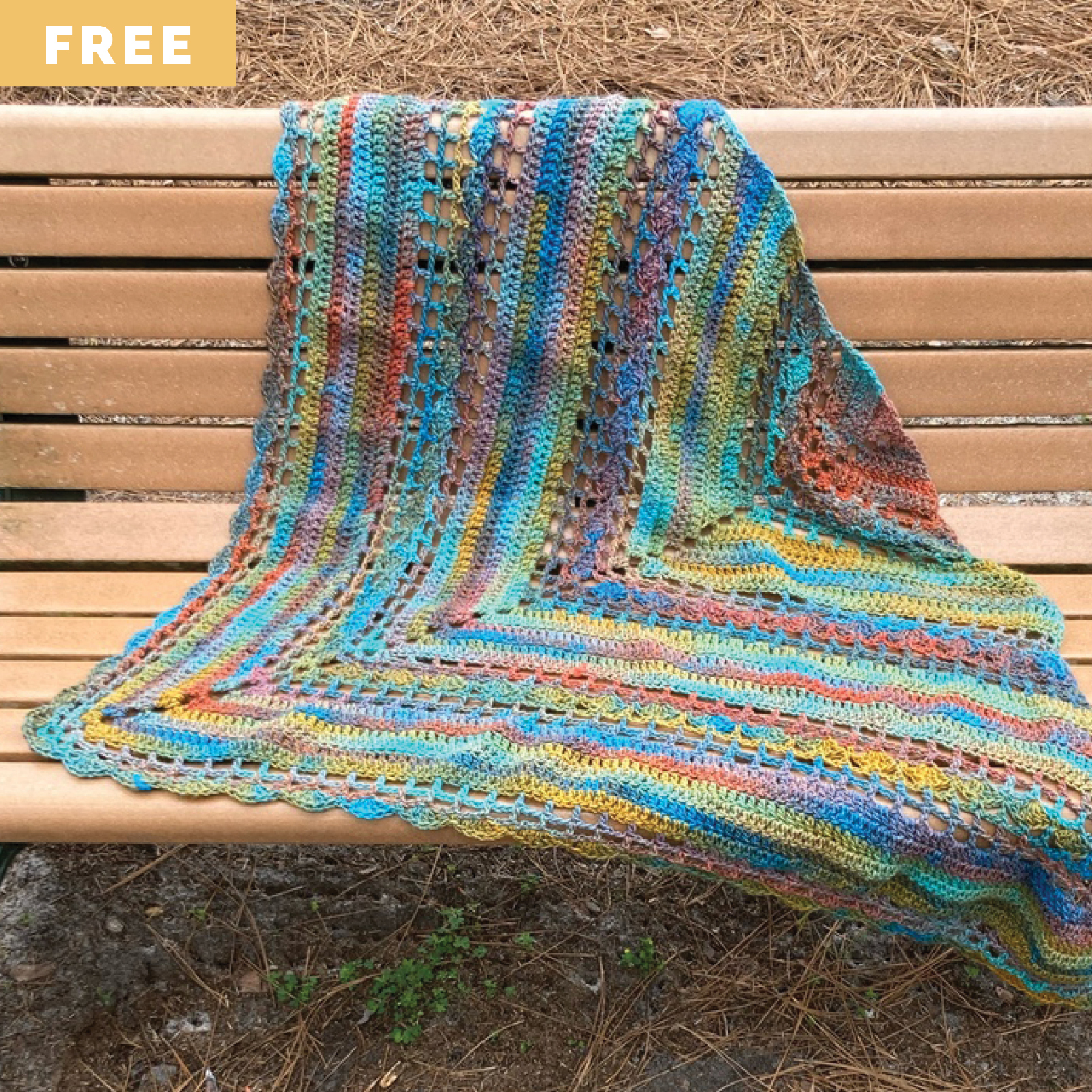 Free Crochet Pattern - Easy Crochet Triangle Shawl