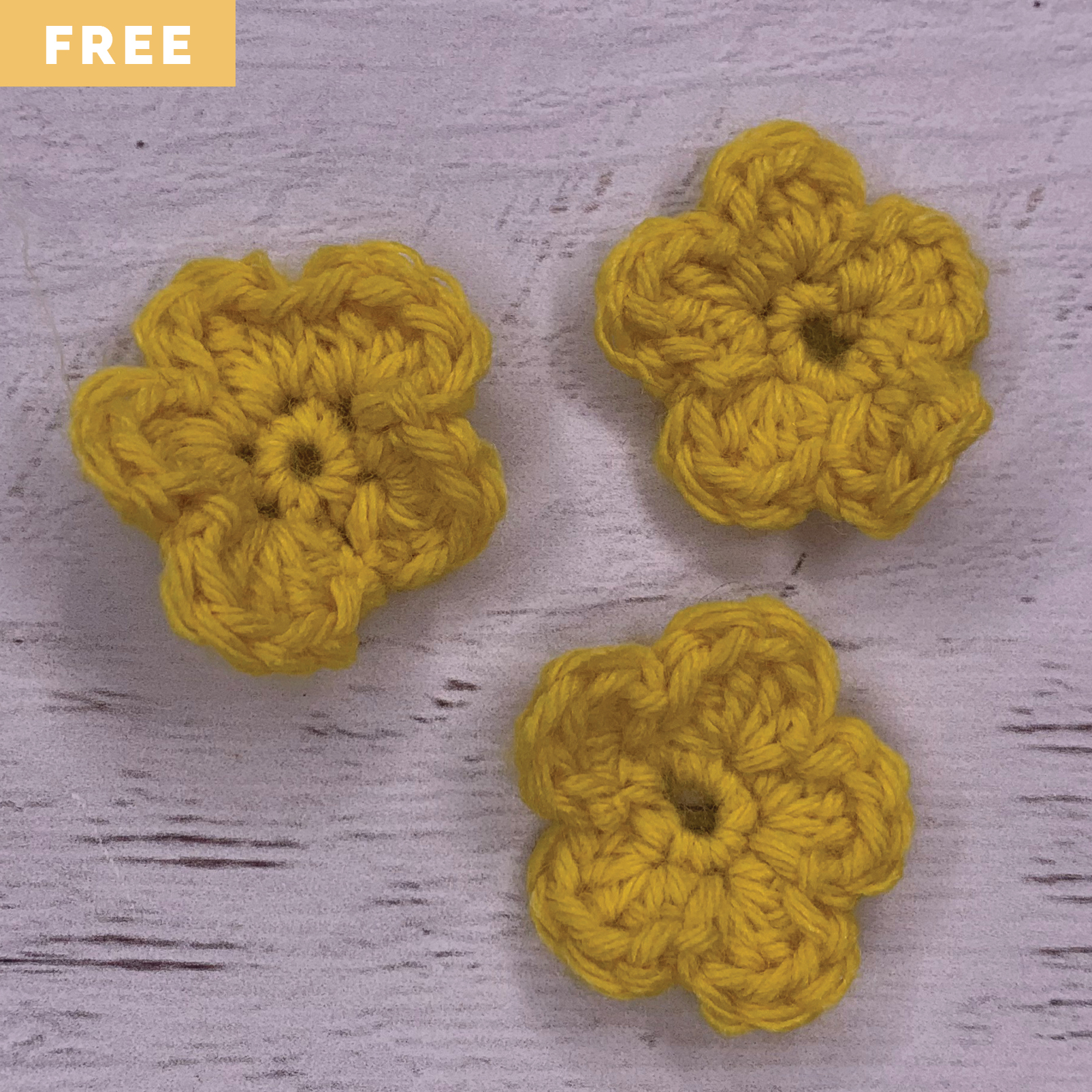 Free Crochet Pattern - Simple Crochet Flowers