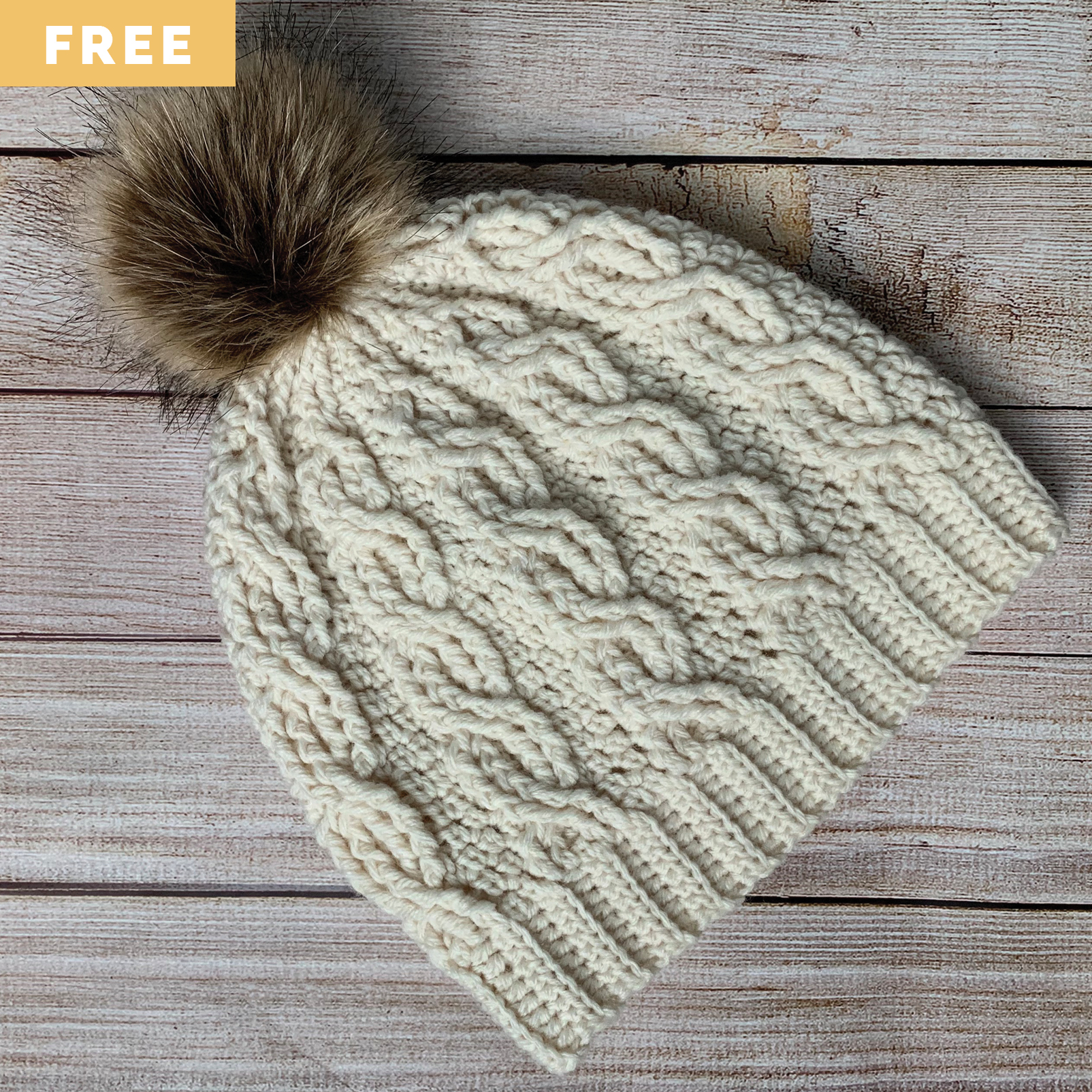 Free Crochet Pattern - Wintertide Cable Hat