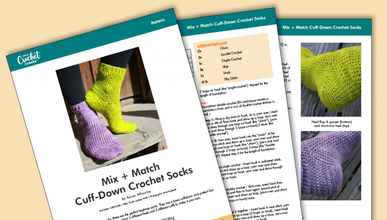 Mix ‘n Match Cuff-Down Socks Patternproduct featured image thumbnail.