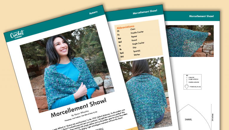 Morecellement Shawl Patternproduct featured image thumbnail.