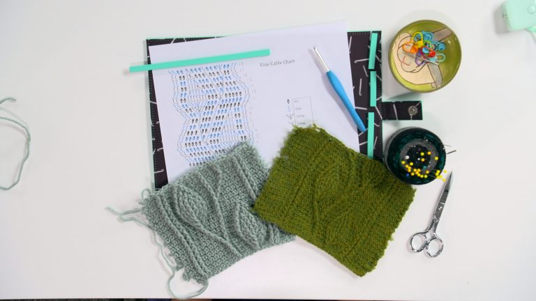 Creating a Vine Cable Pattern on a Background of Extended Single Crochetproduct featured image thumbnail.