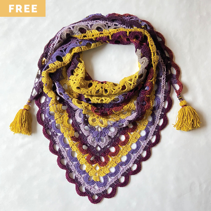 Free Crochet Pattern - Firedrake Lace Shawl