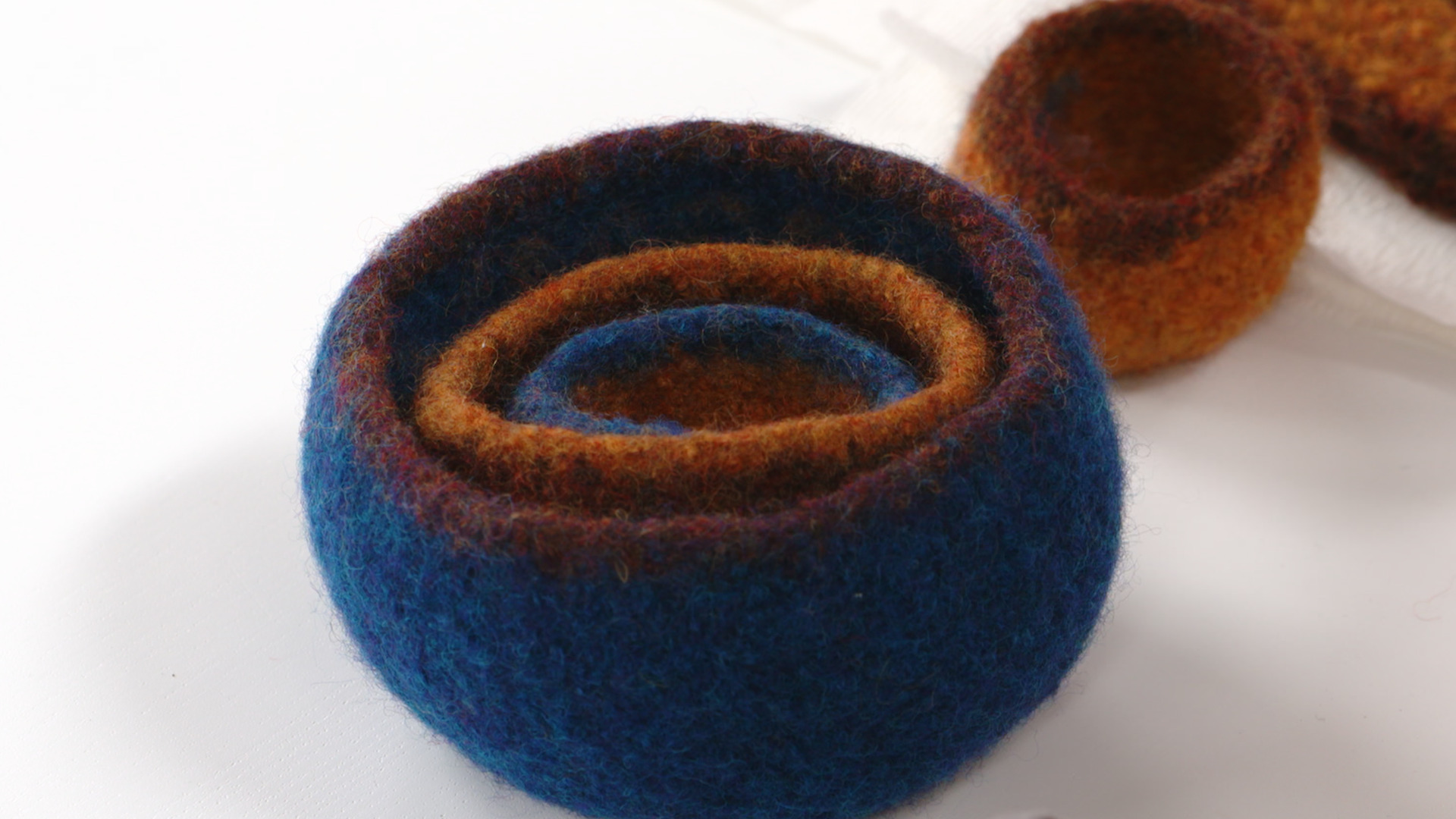 Felted Crochet bowls - Tess Young Designs & Makes