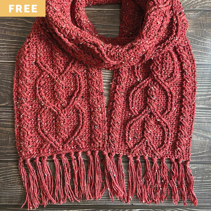 Free Crochet Pattern - Big-Hearted Scarf