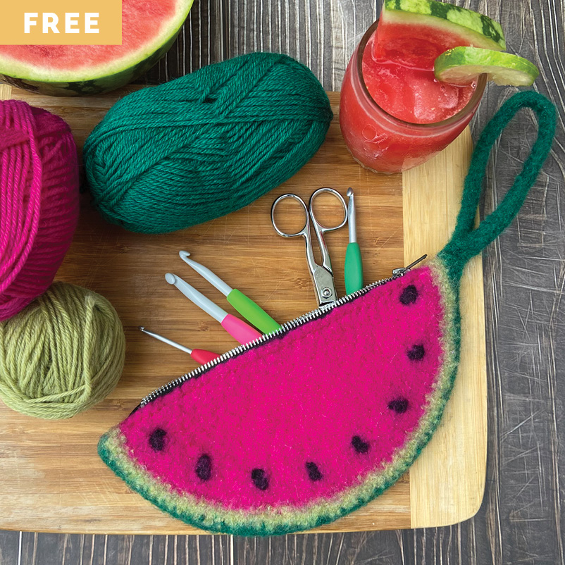 Free Crochet Pattern - Watermelon Clutch