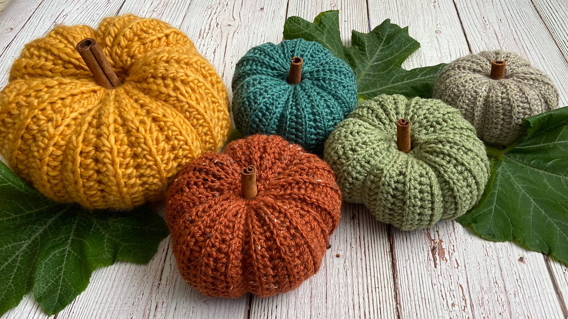 Free Crochet Pattern - Crocheted Pumpkin Patch