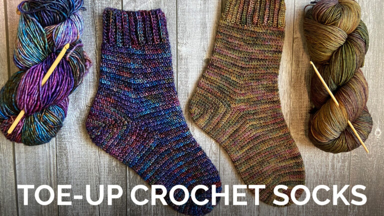 Toe-Up Crochet Socks