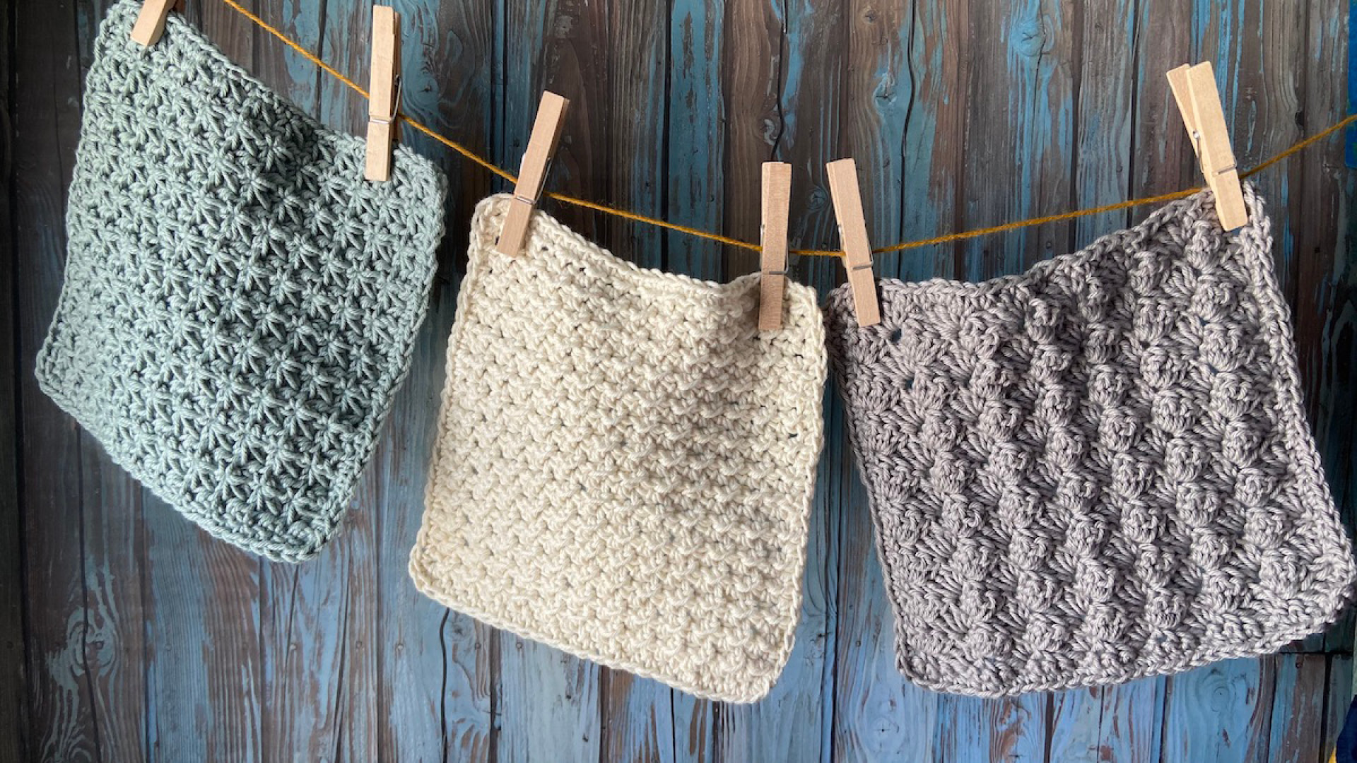 Free Crochet Pattern - DIY Dishcloth Trio