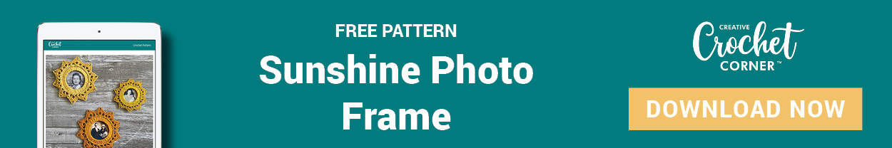 Download the free Sunshine Photo Frame pattern
