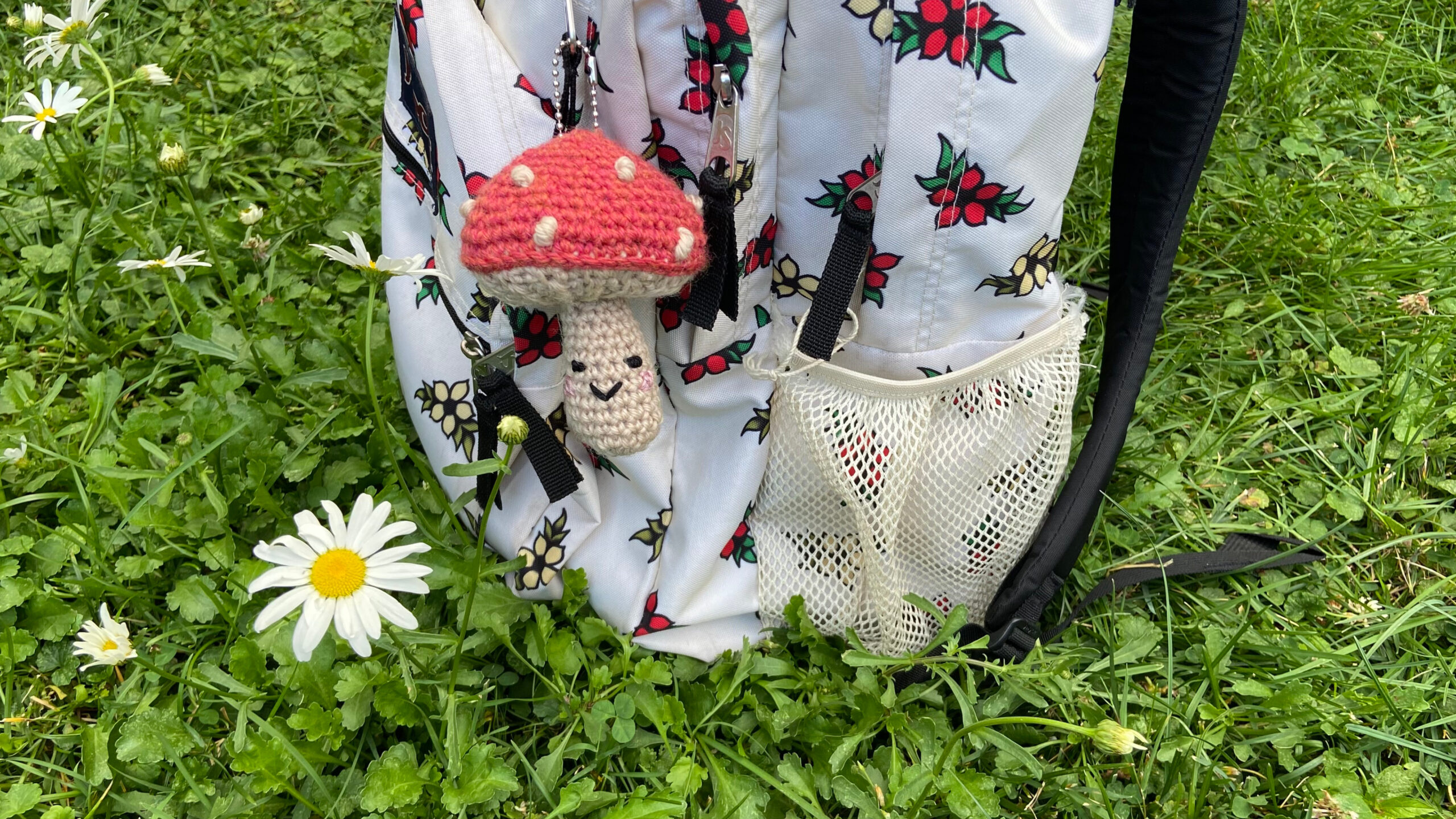 Free Crochet Pattern - Mushroom Backpack Charm