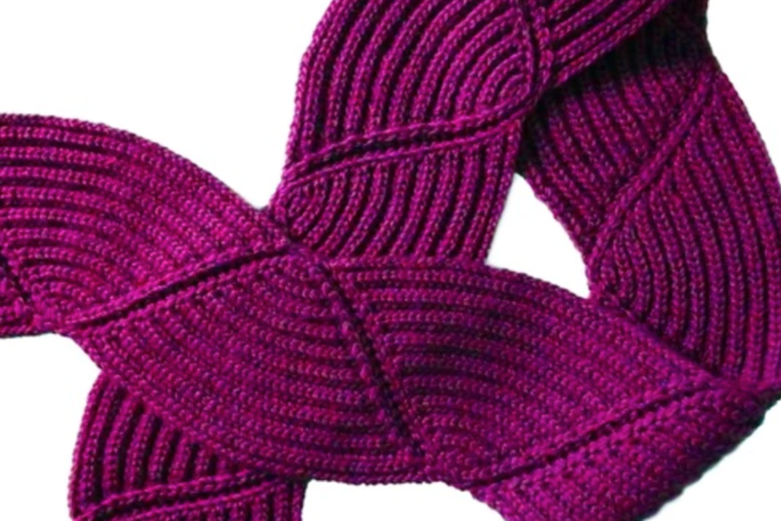 magenta brioche scarf