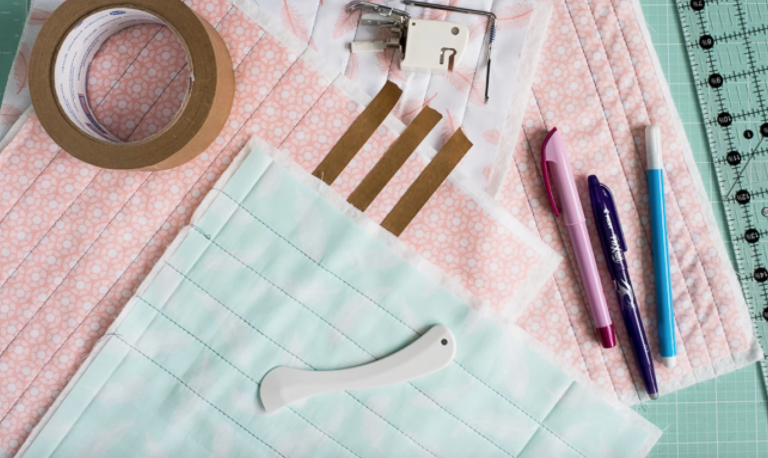 quilt marking tools and fabric