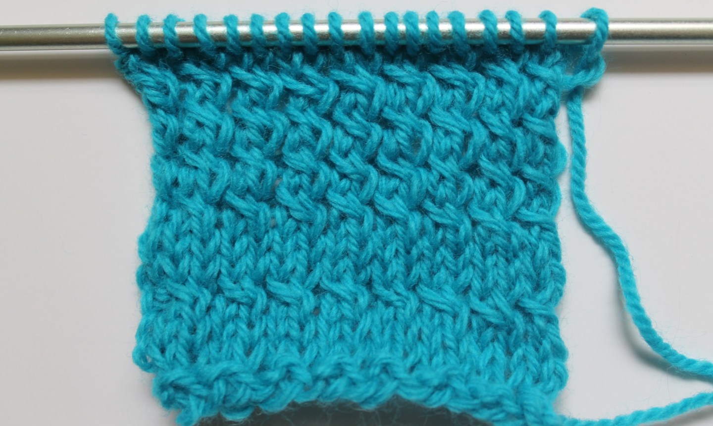 left twist knit swatch