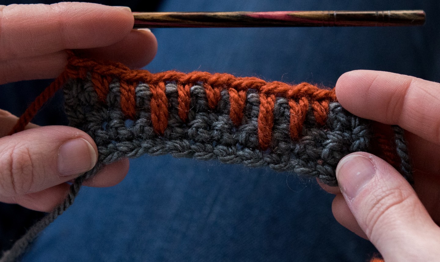 crochet spike stitch