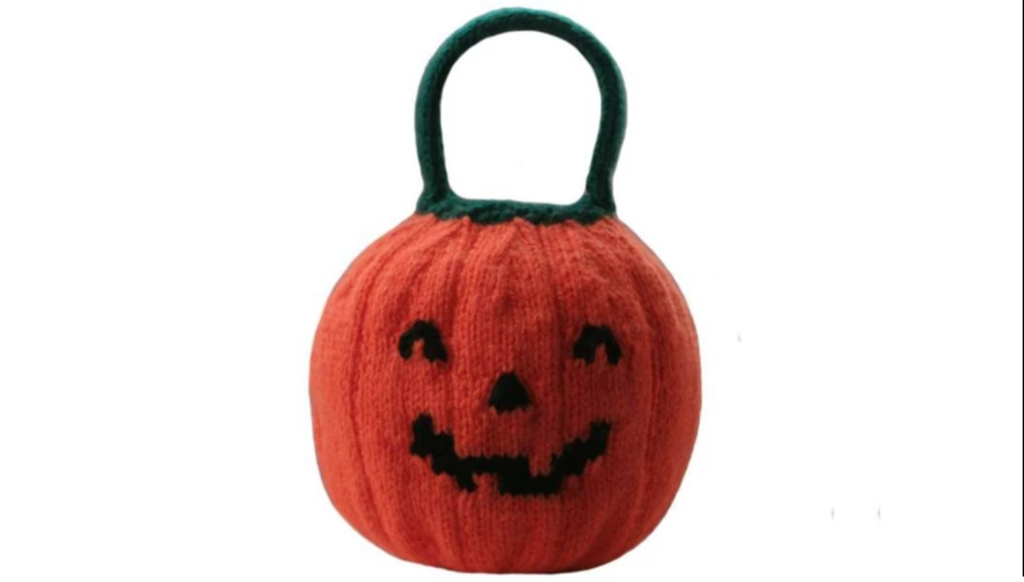 knit pumpkin bag