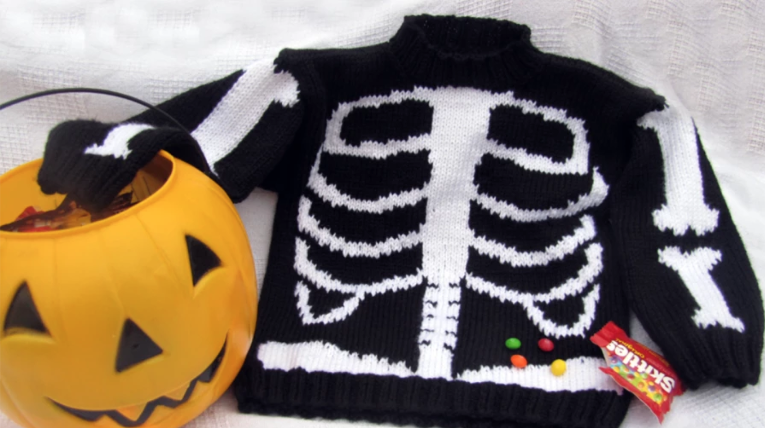 skeleton knit sweater