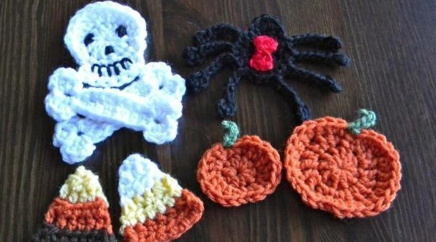 crochet halloween appliques
