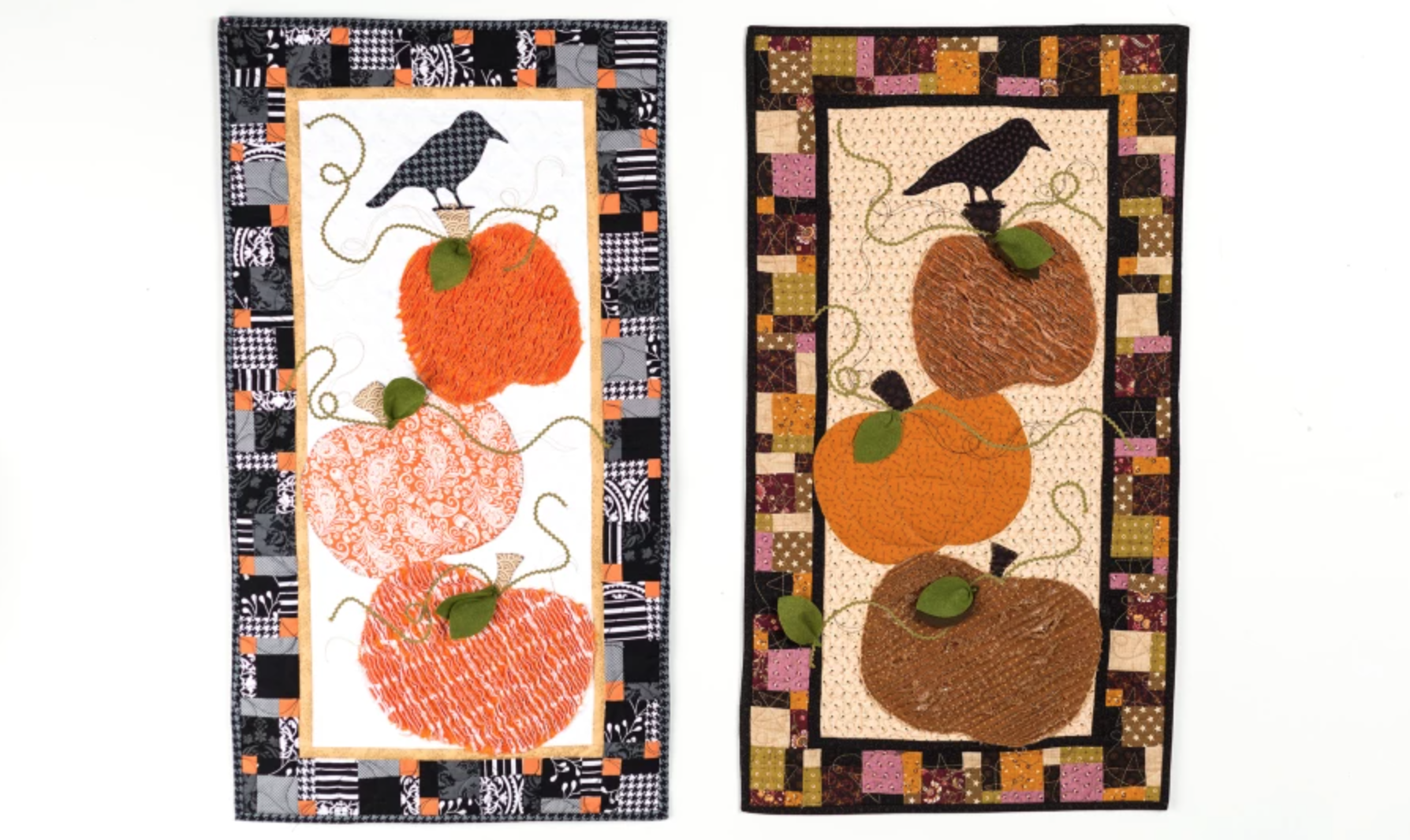 two pumpkin table runners