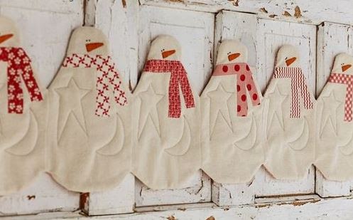 snowman table runner