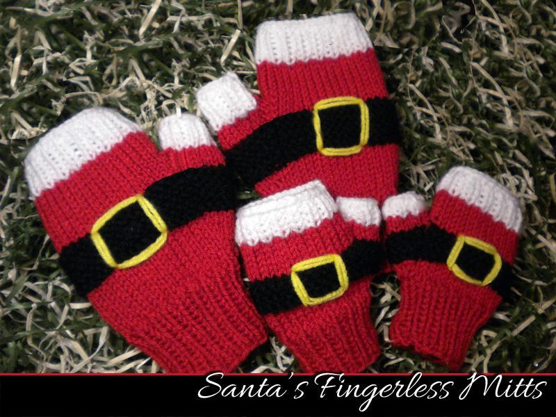 Santa Fingerless Mitts