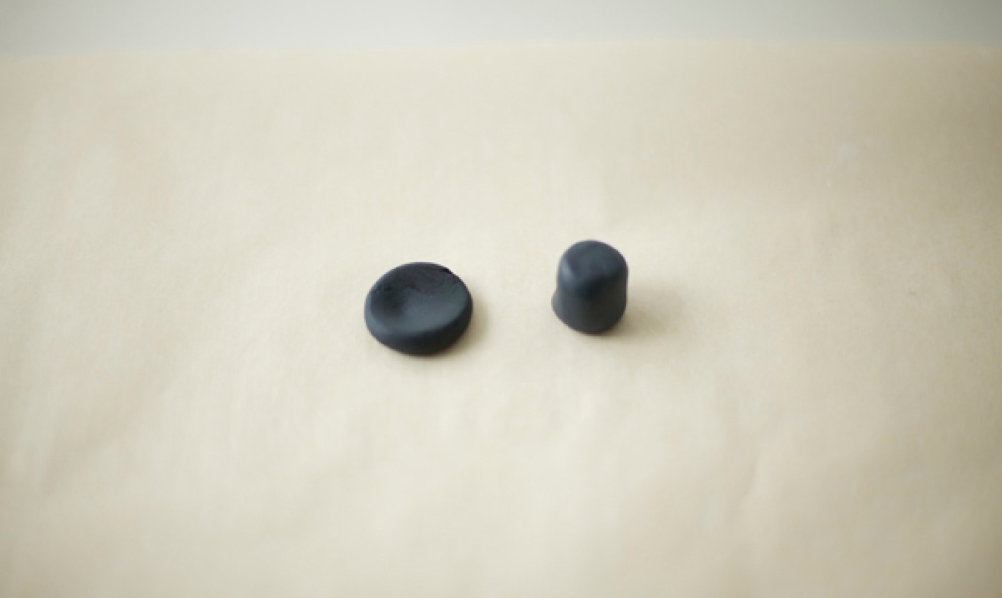 black pieces of fondant