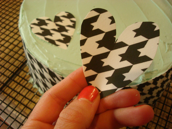 sugar sheet cut into heart