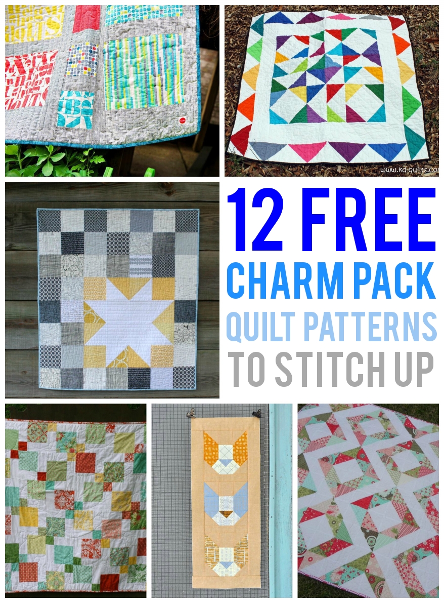 Simple Charm Pack Baby Quilt Pattern - Free Four Square Quilt Pattern