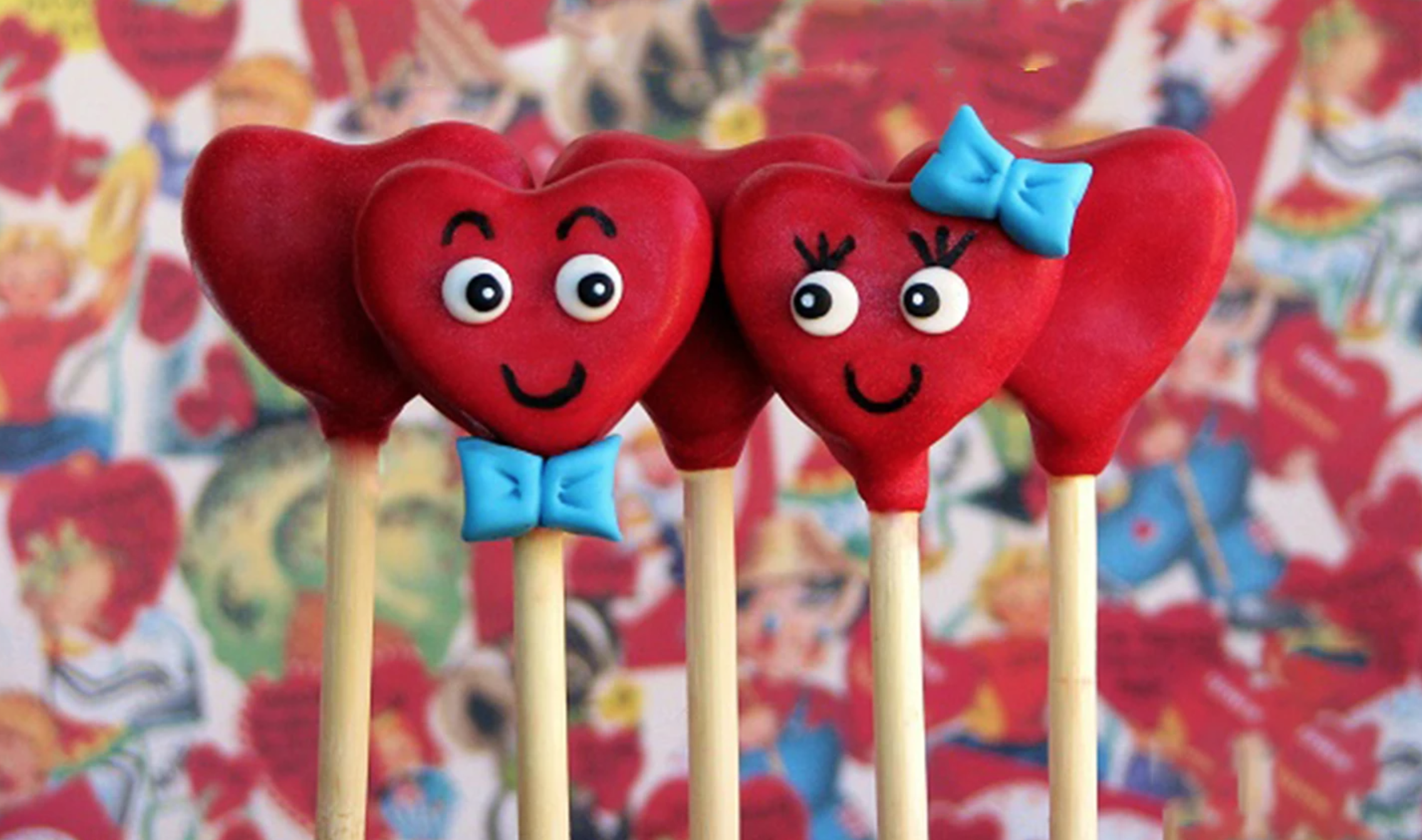 Valentine's Day Heart Cake Pops Homemade Recipe