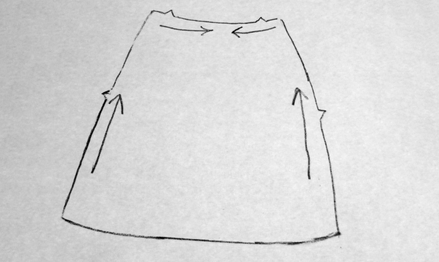 diagram on staystitching a skirt