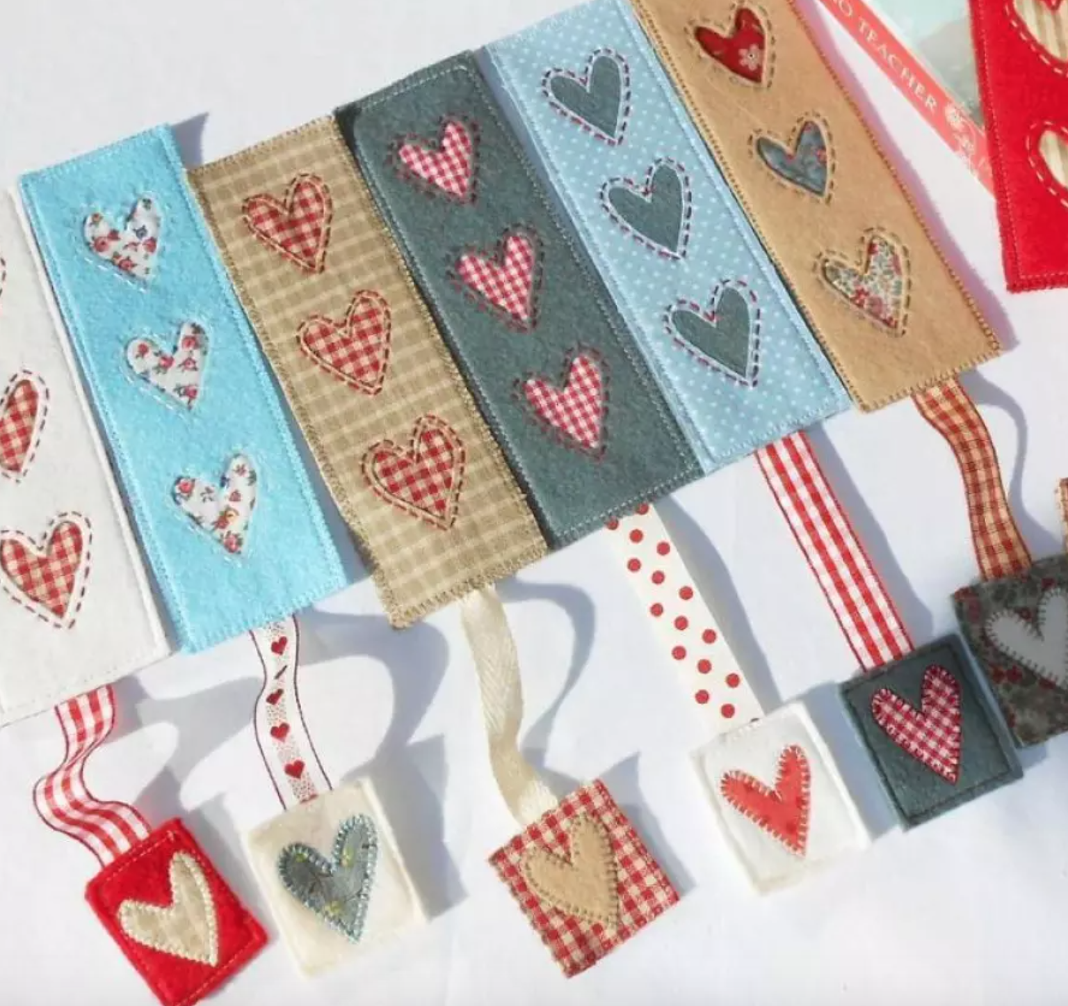 country heart bookmarks