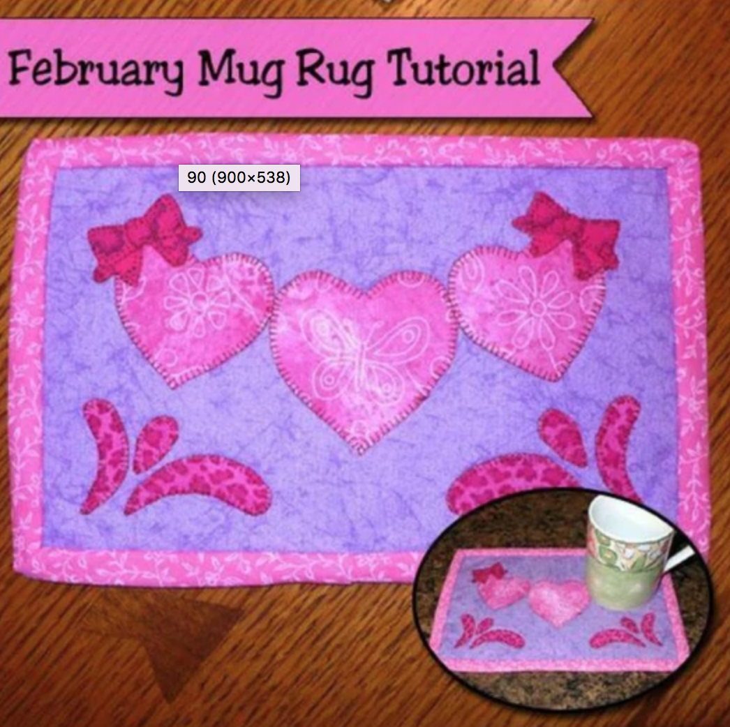 February mug rug