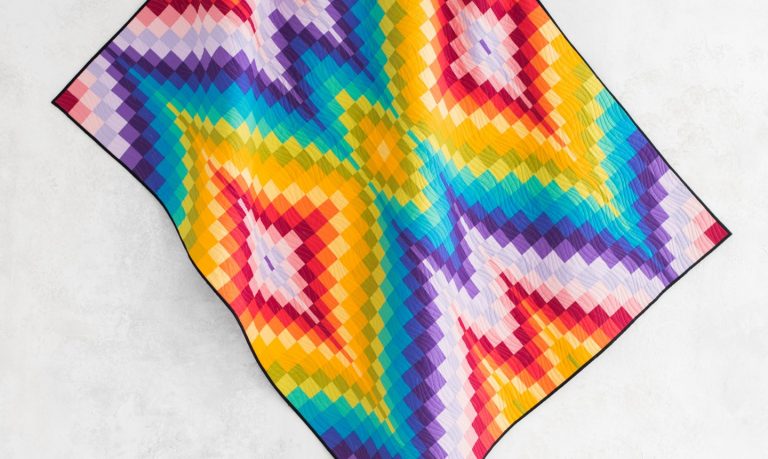 Colorful argello quilt